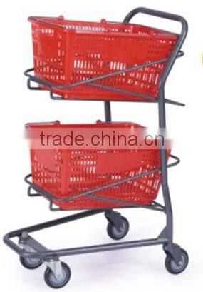 Japanese style two tiers shopping trolley