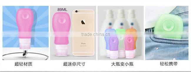 RUIPACK 98ml empty silicone bottle with hole, travel size silicone bottles / containers, hand washing liquid silicone gel tube