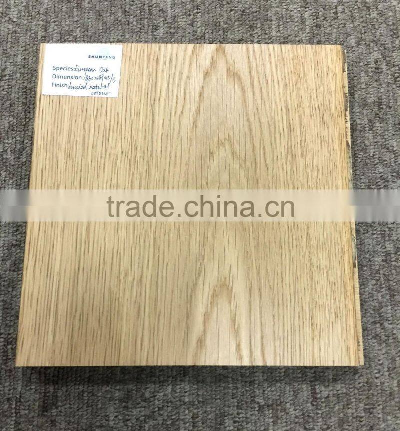 Natural colour brushed multilayer engineered wooden floor England hot sale