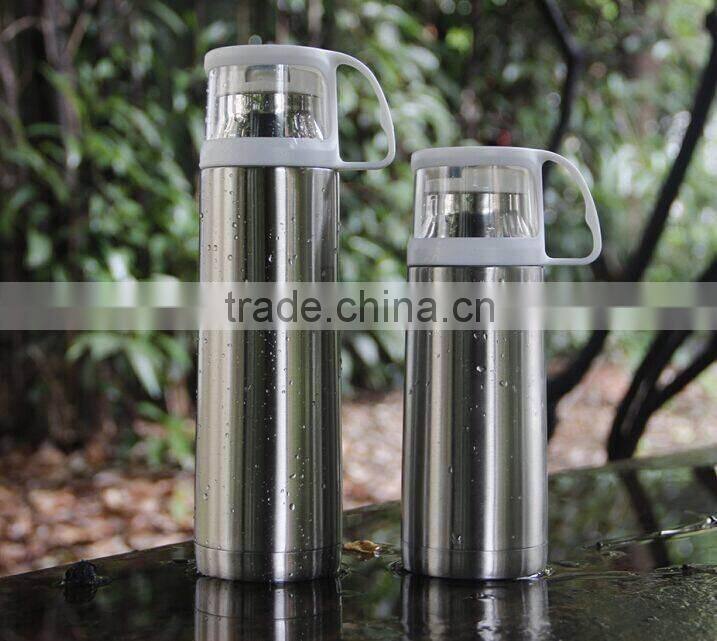 COLORFUL DOUBLE WALL VACUUM FLASK WITH WHITE BOX PACKAGING
