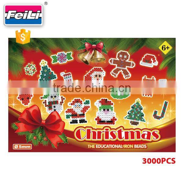 XMAS gift crafts toys for kids 3000pcs plastic beads fuse perler beads set