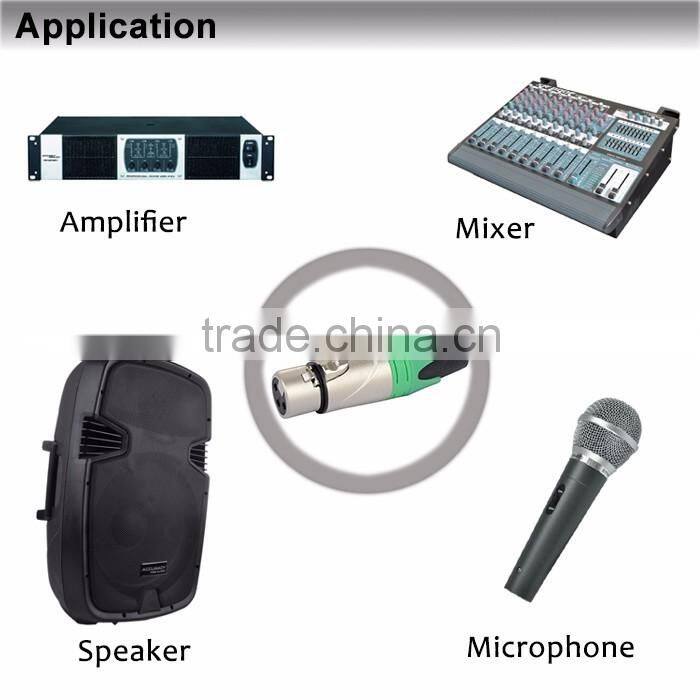 Green Preminum 3 Pin XLR Female Connector XLR197GR