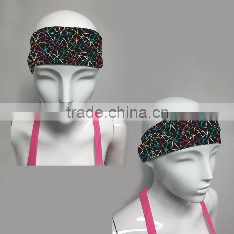 Latest women volleyball sport decorative headband fancy design hairband, Fashion sports lycra/polyester elastic headband