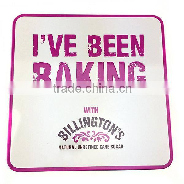rectangle metal tin box for chocolates candy packing
