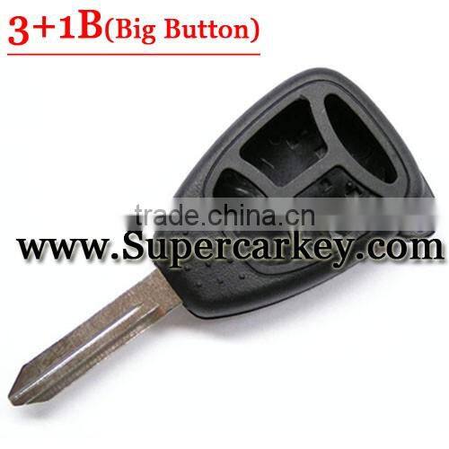 Best quality 3+1 Button Remote key Case With Big Panic For Chrysler Jeep Dodge