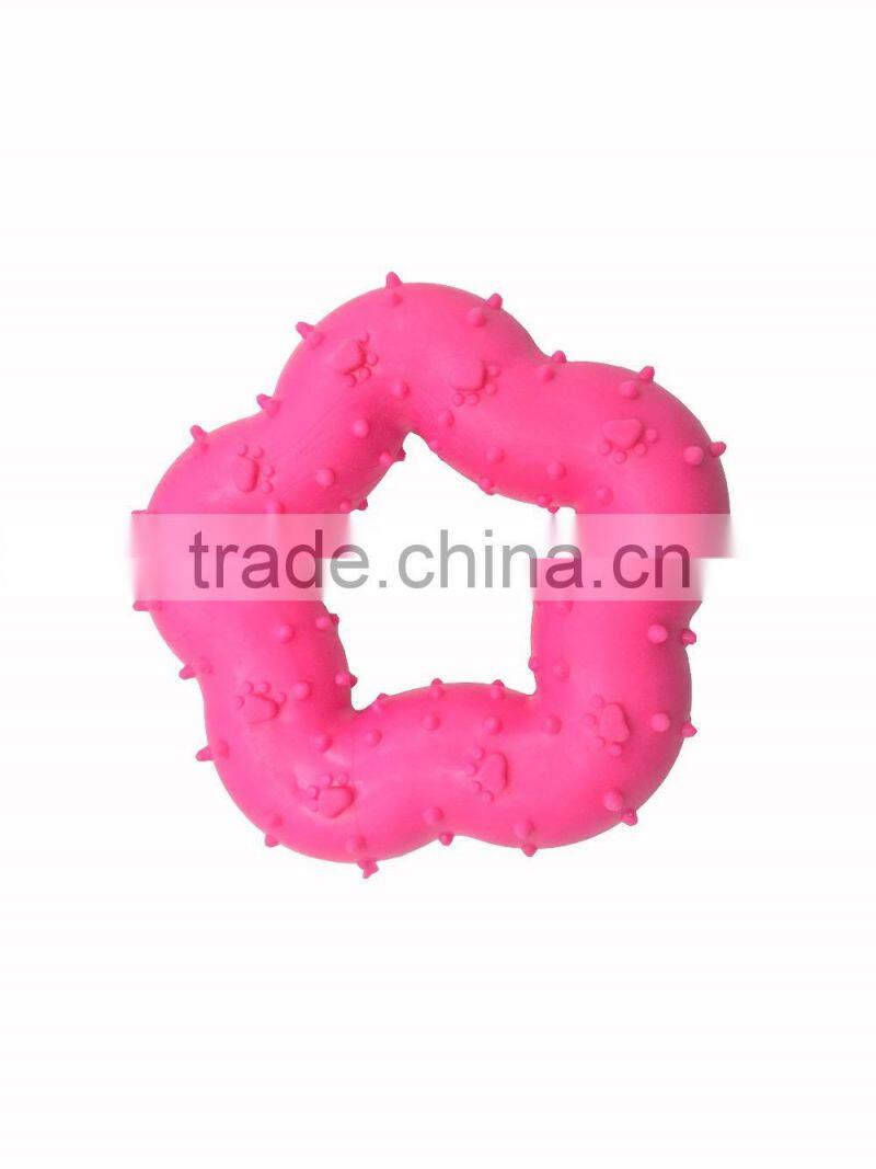 Pet product colorful ring rubber pet toy,Puppies Ring Bone Puppy Dog Teething Chew Toy