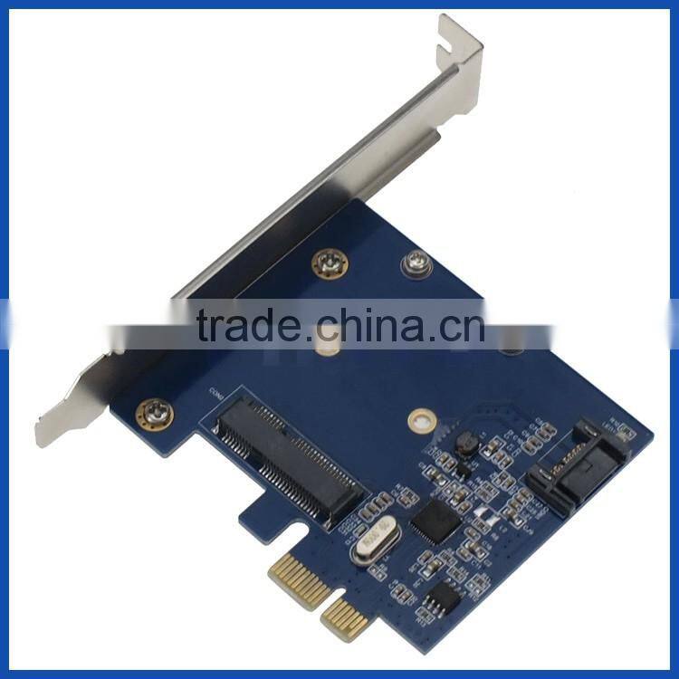 PCI-E PCIe to mSATA SSD+SATA3.0 Combo Extender Adapter PCI-E to SATA III Card