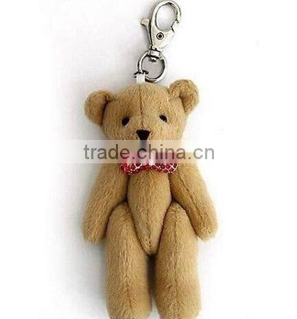 2016 plush joint teddy bear keychain/joint teddy bear keychain/plush bear