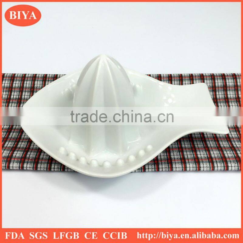 Ceramic orange juicer machine, porcelain juice lapping cup, grinding plate, ground dish,fish shape