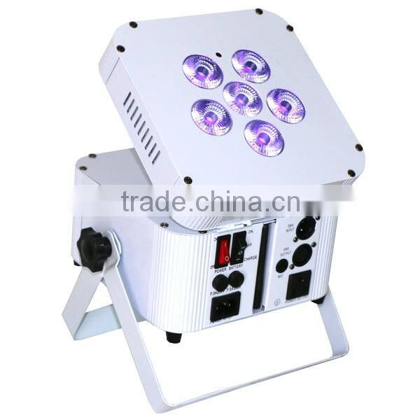 wholesale event decoration light 6in1RGBWA+UV LED PAR Can with battery and wireless DMX