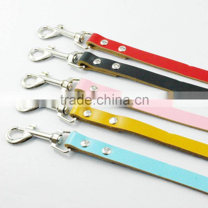 China Supplier Flat Leather Walking Dog Leash