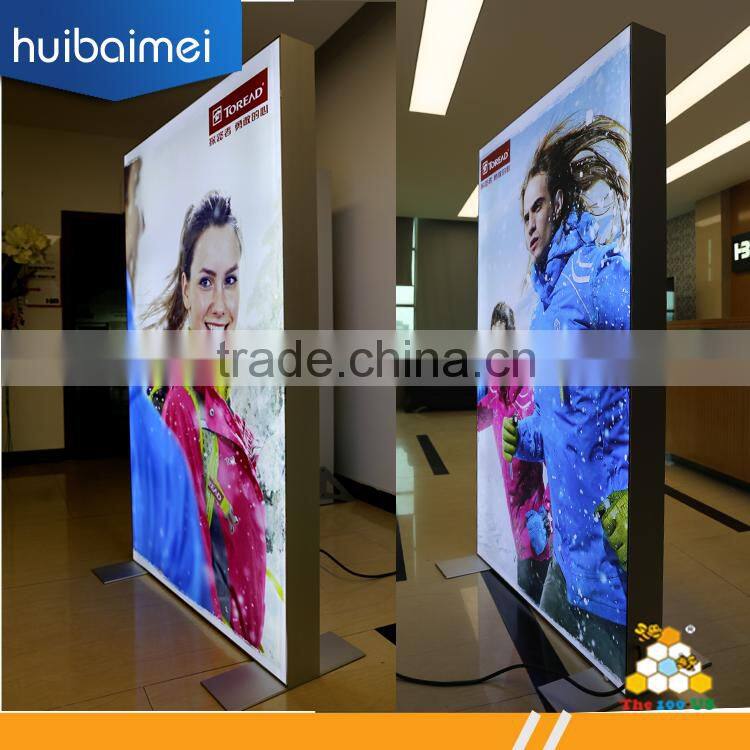 New double sided poster frame lightbox with edge light high power led