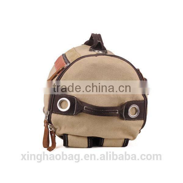 2014 hot selling canvas and leather backpacks, canvas backpack wholesale