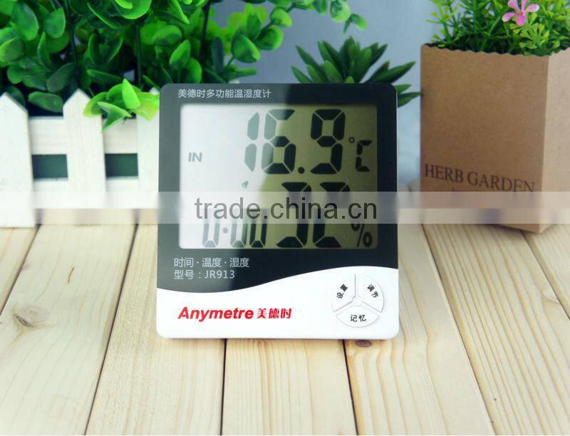 Hot Sell Digital LCD Thermo-Hygrometer With Clock