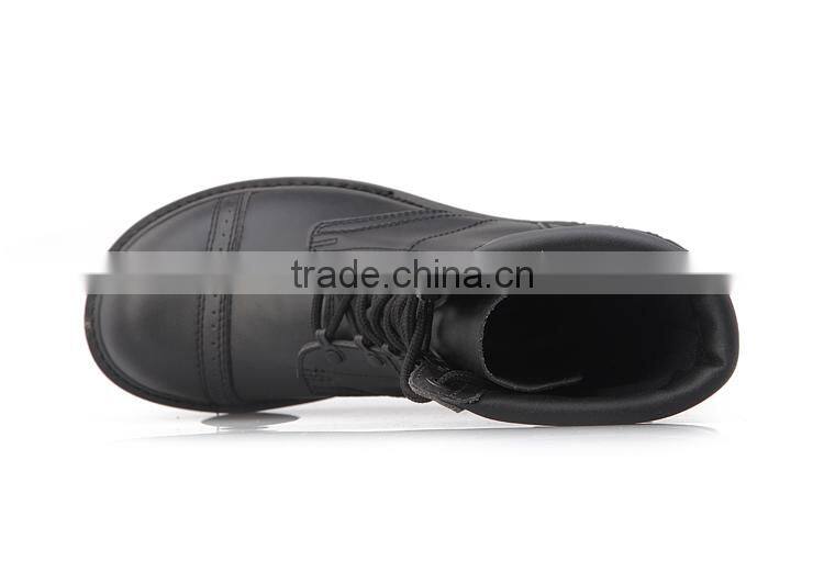 2014 Black leather Speed lace Men military boots