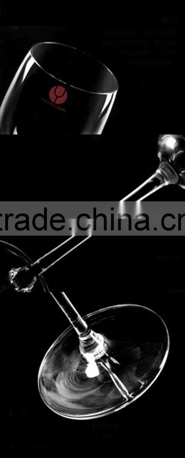 Unique Hand Cut Wide Mouth Blown Crystal Wine Glass