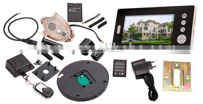 7" wireless color video door phone system