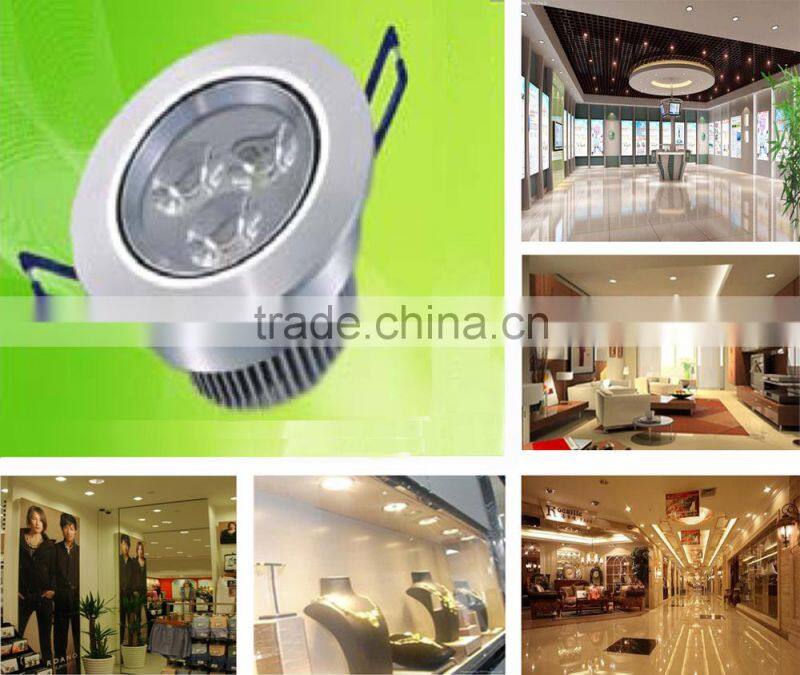 3w LED ceiling light component aluminum alloy round environmental,wilely used for shopping mall,hotel,household,supermarket