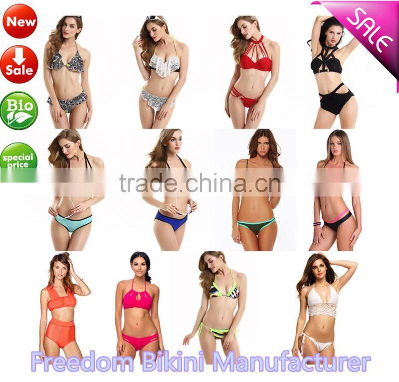 Green Leaf Sexy Women Digital Print Bikini Set