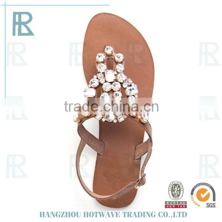 Summer New Designs Fancy Ladies Flat Sandals