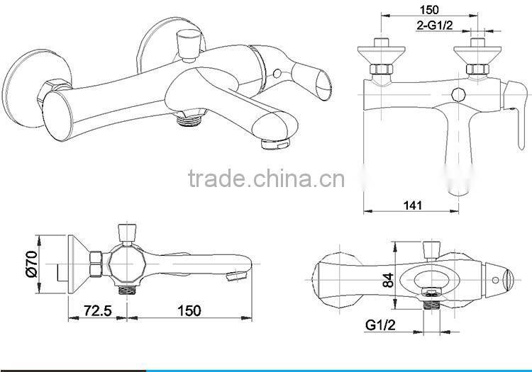 Bathtub Luxury Design Wall Mounted Waterfall Faucet In Foshan