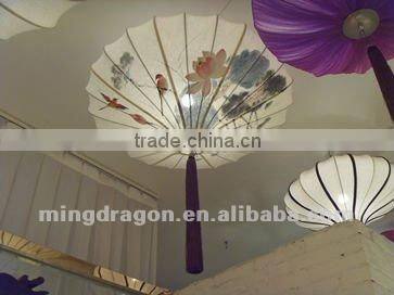 Chinese antique furniture wash painting painting of flowers and birds in traditional Chinese style paper pendant lantern lamp