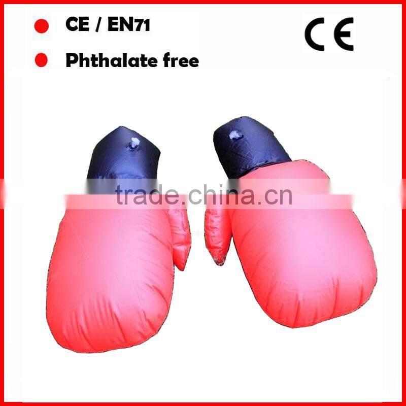 Red inflatable boxing gloves and safety of children's inflatable toy