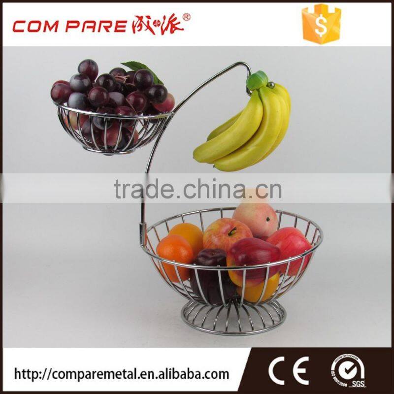 Black Powder Color Fruit Basket Dispenser Holder