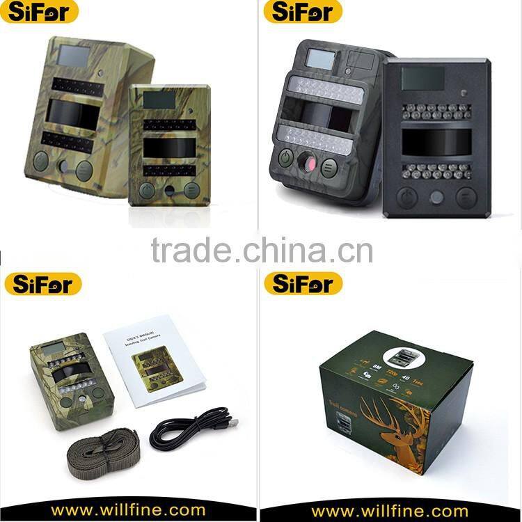 Adjustable PIR range 12-15M deer hunting trail camera with 3G function
