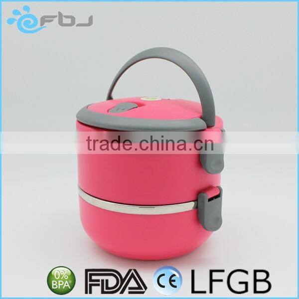 Tableware Set Stainless Steel 2 Layer Thermal Insulation Lunch Box with Seal Lock