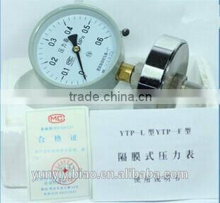 stainless steel diaphragm air pressure gauge