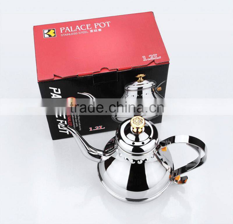 2015 new and hot China 1.2L Tea kettle with a Strainer suit for induction cooking