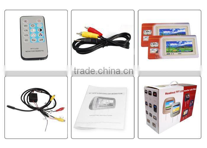 New and Hot Remote Control 9 Inch Headrest TFT LCD Monitor