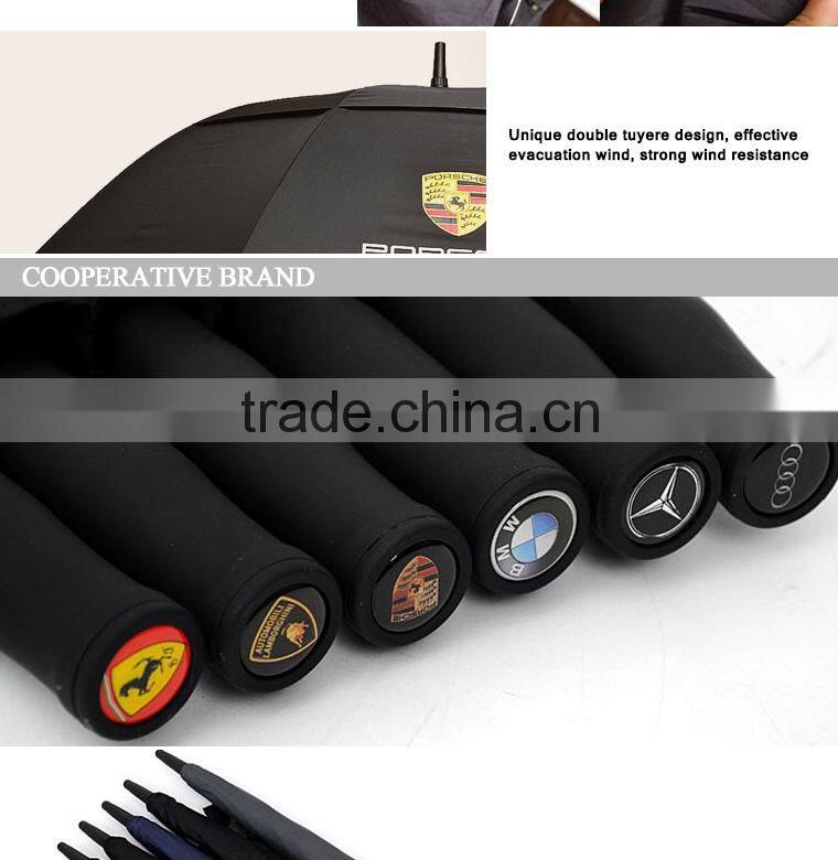 High quality outdoor automatic 3 folding rain umbrella