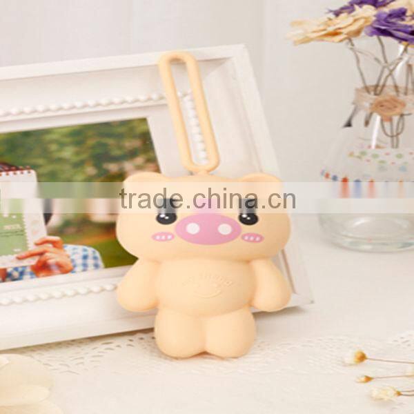 promotional nice eco-friendly silicone key chain/key holder/key ring