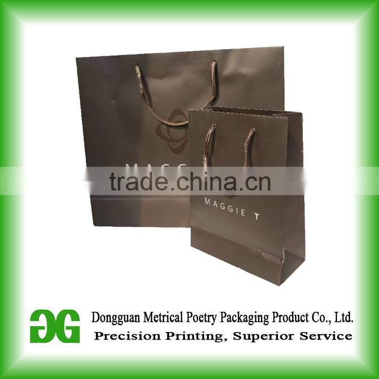Fashion brown recycled paper/brown paper wrapping/paper bag lunch in China