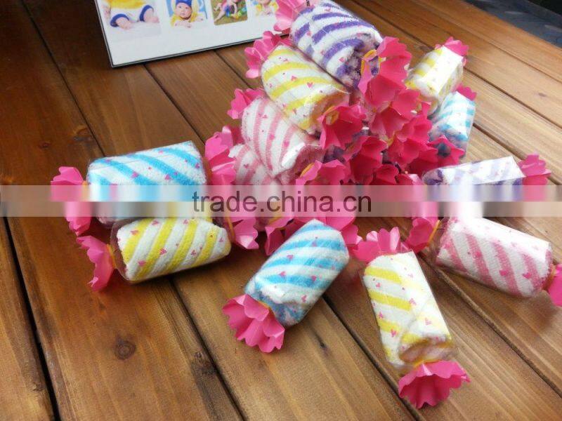 candy shape wedding gift towels