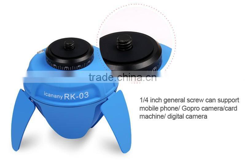 360 Rotary Mini Panorama Robot Remote Selfie Monopod Holder Photography Camera Adapter Bluetooth Wireless Elf Pole