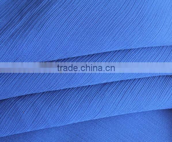 Factory direct sales 50D polyester pleated chiffon fabric for ladys blouses and dresses,scrafts,Garment,wedding dress etc