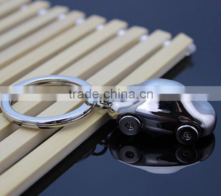 Hot sale cheap metal 3d customized car shaped keychain