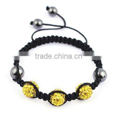 Cheap shamballa bracelet jewelry with resin ball