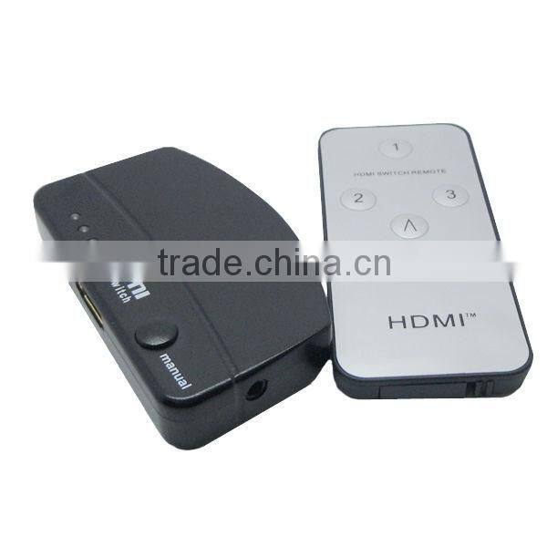 HDMI switch 3x1 with manual switch for hotel use