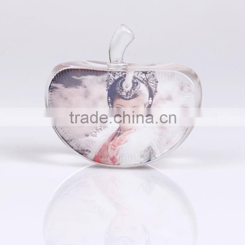 Sublimation crystal apple for photo