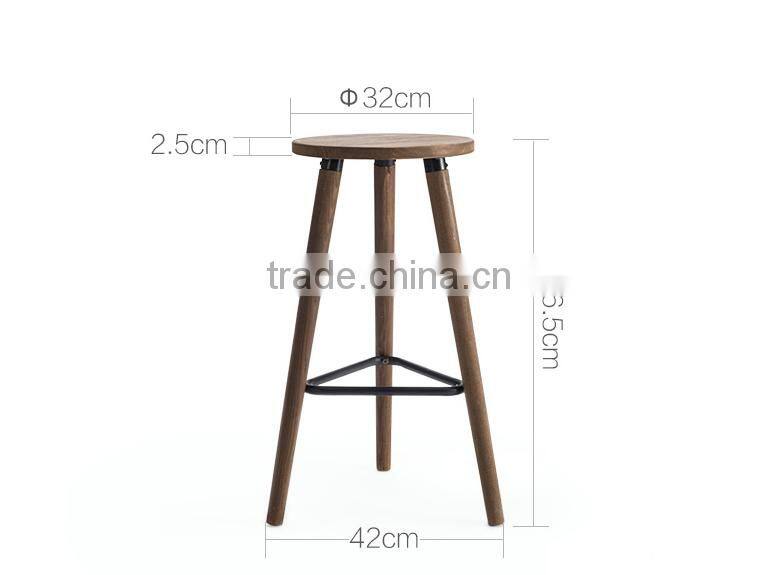 solid wood high retro bar stools HLM-3011