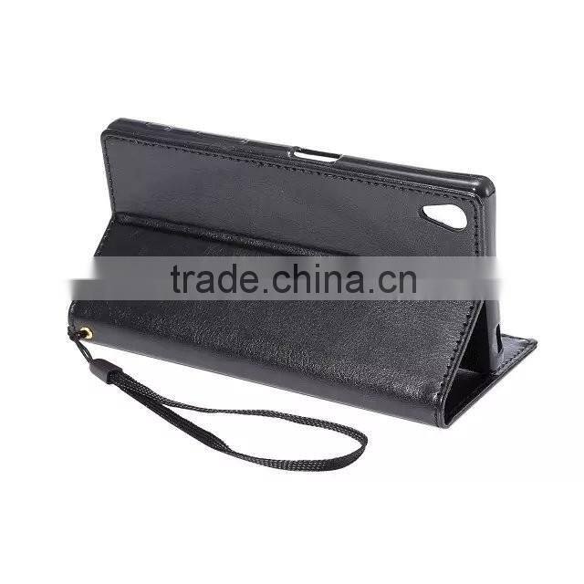 Fine Grain Leather Sheep Case For Sony Z5 Plus/Beautiful leather Design case For Sony Z5 Plus