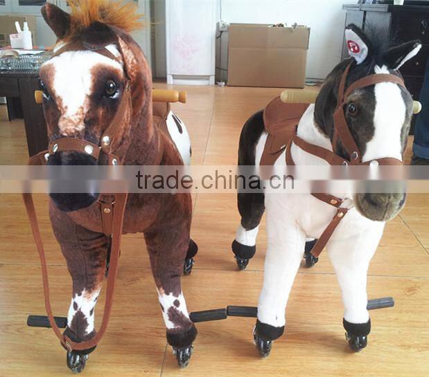 ride on horse toy pony life size horse animal toy on wheel mechanical horse toys