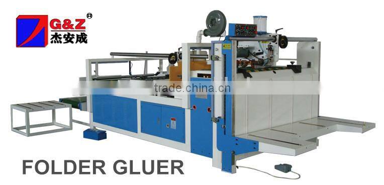 Easy operation vertical semiautomatic carton boxes folder gluer