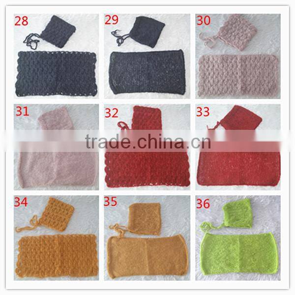 infant bonnet and pants knit crochet pattern baby photo prop