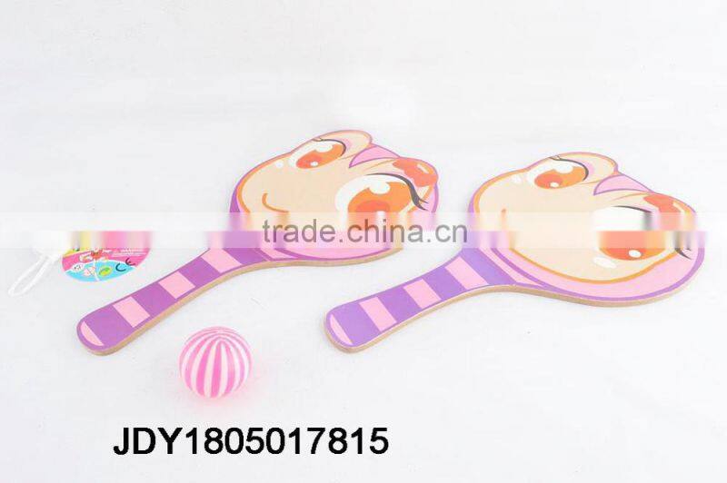 Wooden Beach Rackets poplar wood beach racket toy