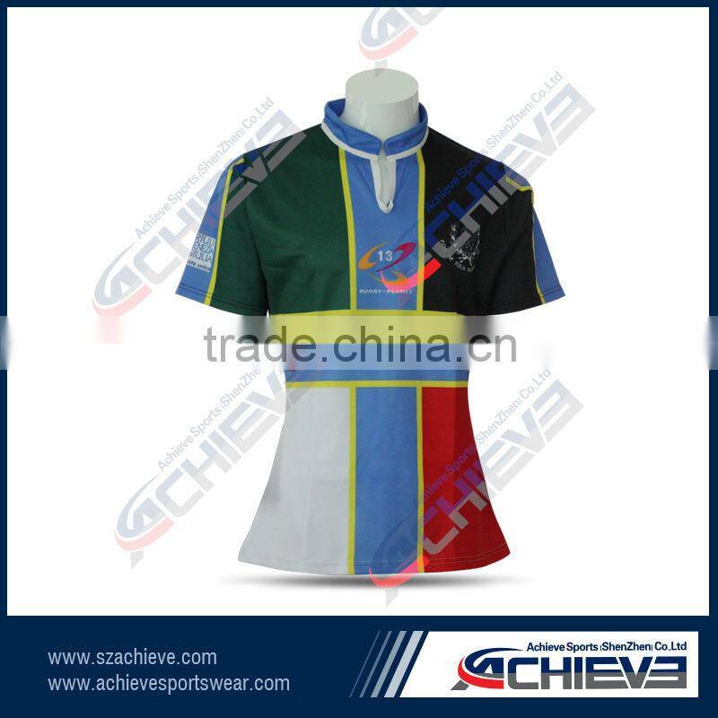All New Custom Polyester Sublimated Rugby Team Shirt